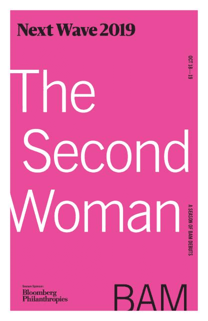 Playbill cover for The Second Woman, Next Wave 2019 at BAM